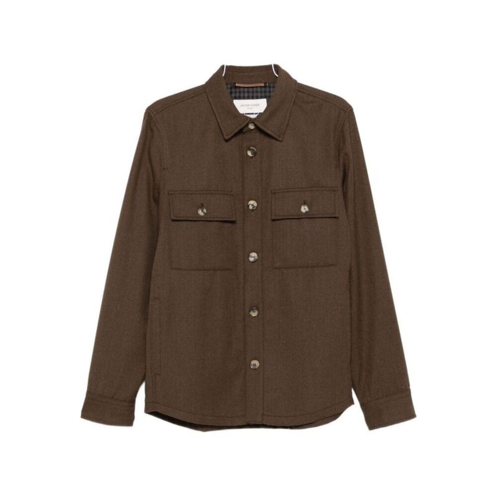 JACOB COHEN Button-Up Shirt Jacket Men BROWN Outerwear